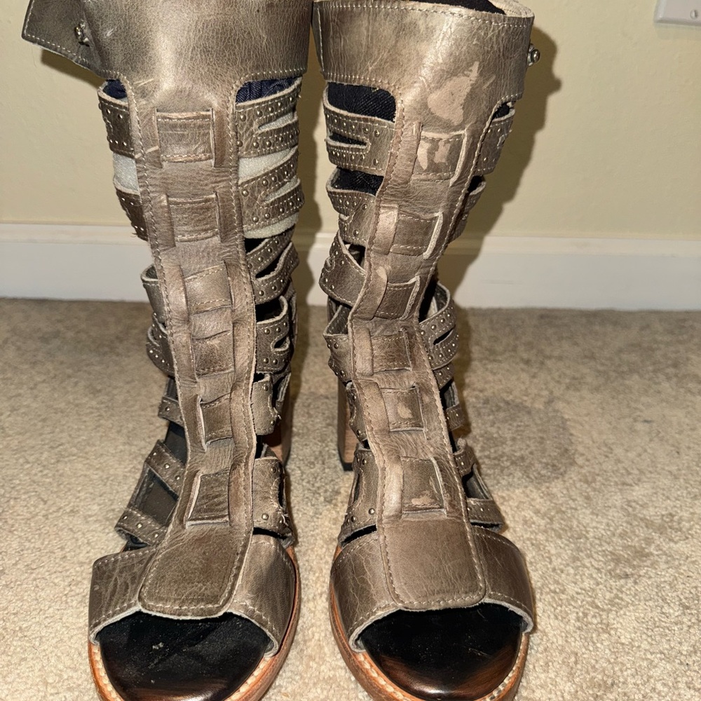 Freebird by Steven Bronze Gladiator Heels